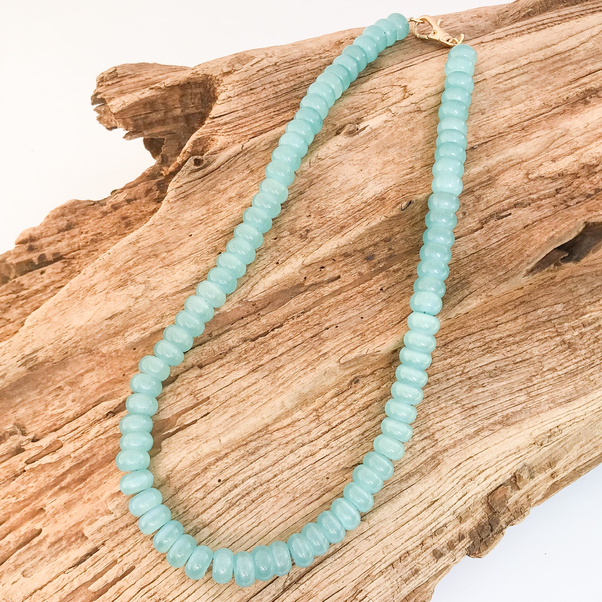 Rondelle Gemstone Layering Necklace 18”