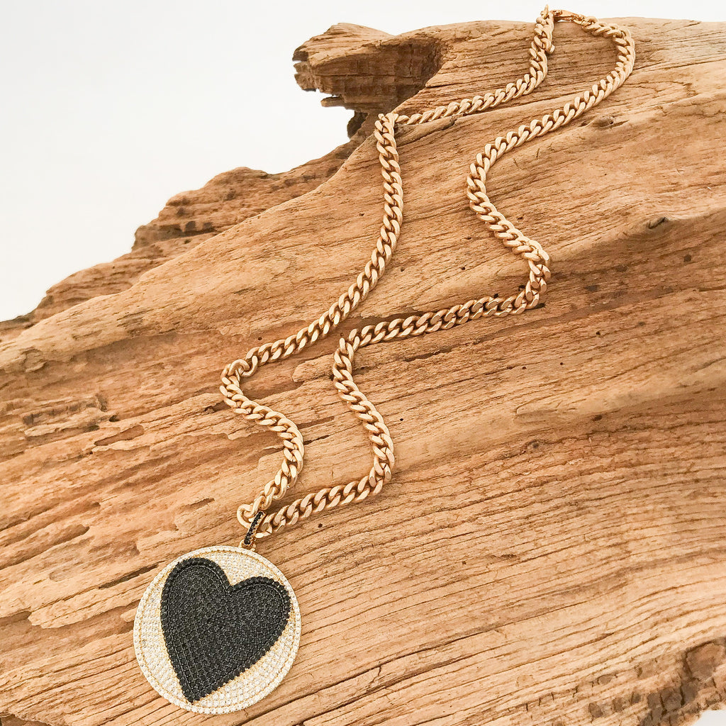 Pave Heart Disc on Med Curb 18"