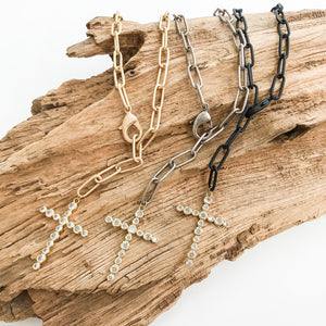 Adjustable Bubble CZ Cross