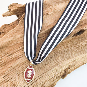 Football on Scarf Necklace
