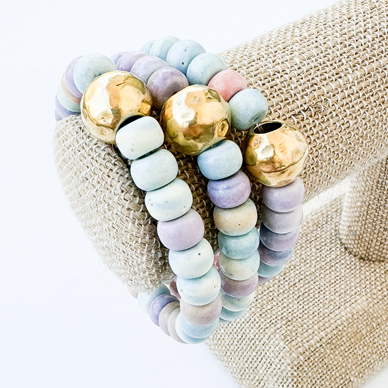 Rondelle Gemstone Ball Bracelet