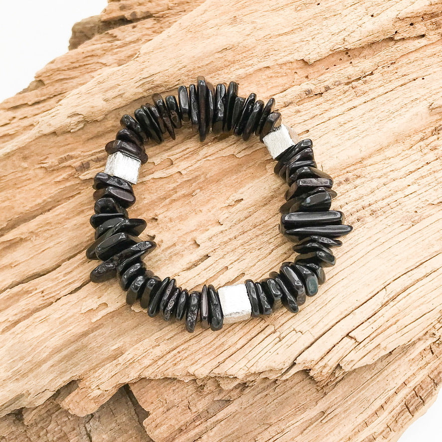 Chip Magnesite Colorblack Bracelet