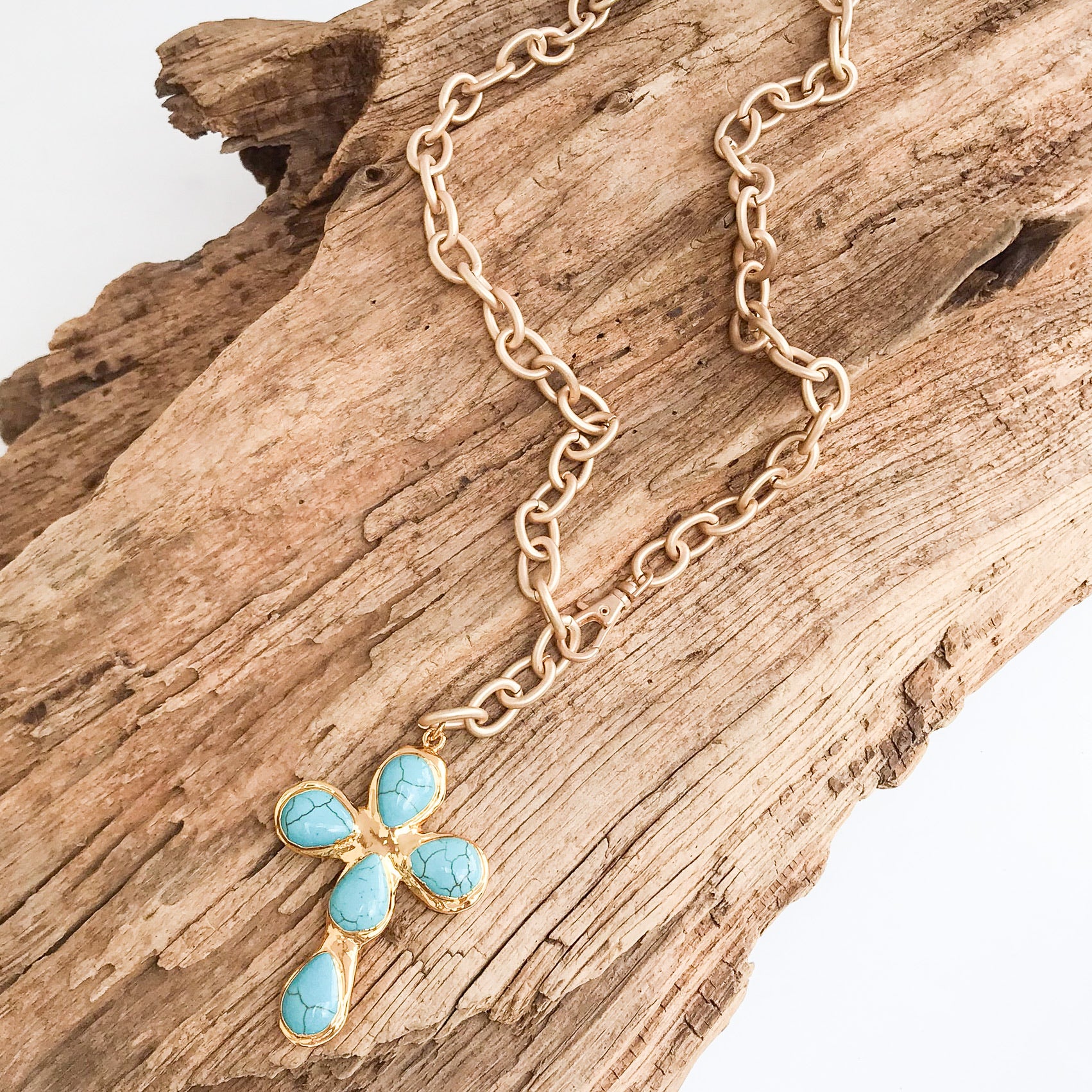 Petite Esther Cross on Cable Chain