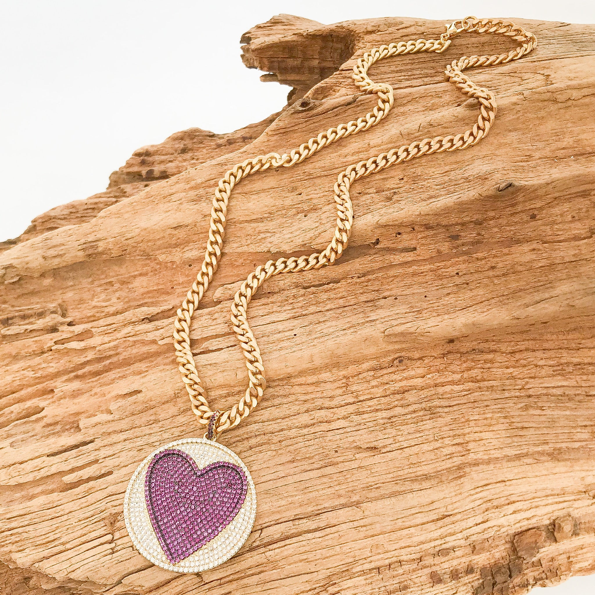 Pave Heart Disc on Med Curb 18"