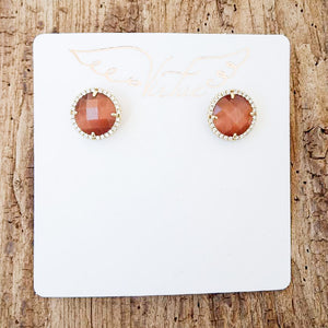 Gemstone CZ Stud
