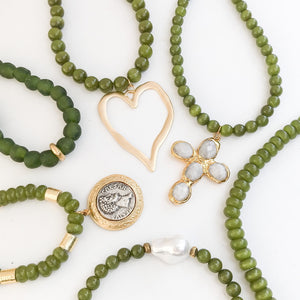 Caesar on Tubed Rondelle Necklace