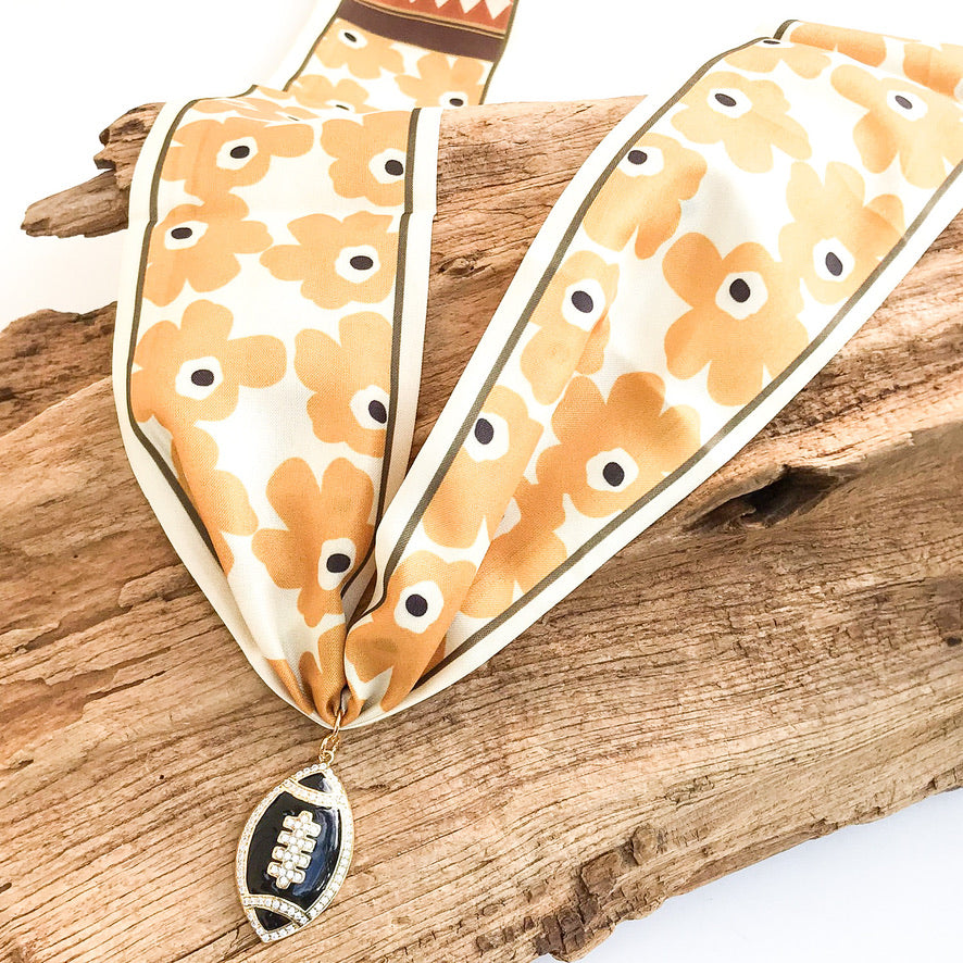 Football on Scarf Necklace