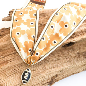 Football on Scarf Necklace