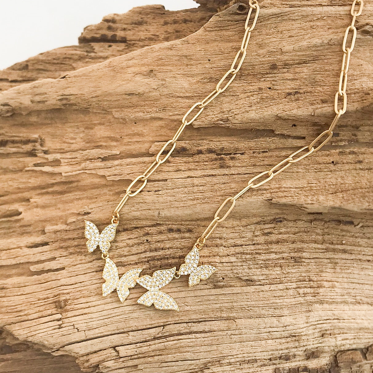 Large Paperclip Quad Butterfly