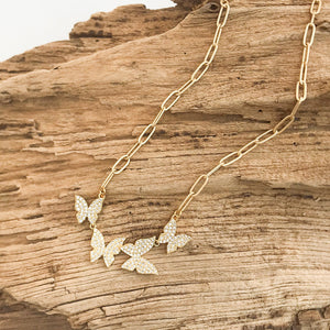 Large Paperclip Quad Butterfly