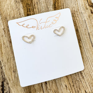 Pave CZ Heart