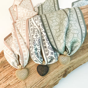 Filigree Heart on Scarf Necklace