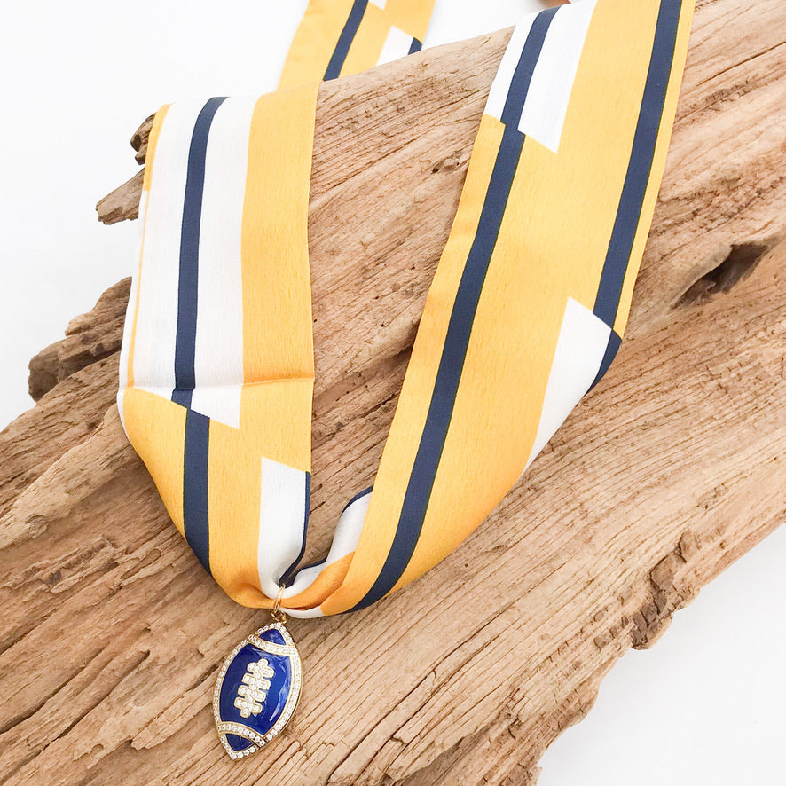 Football on Scarf Necklace