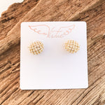 Pearl Net Hinge Earrings