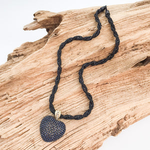 Filigree Heart on Lg Twisted Rope