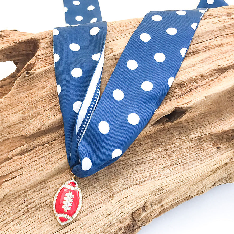 Football on Scarf Necklace