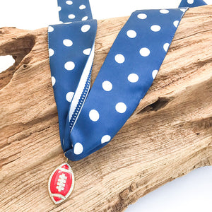 Football on Scarf Necklace