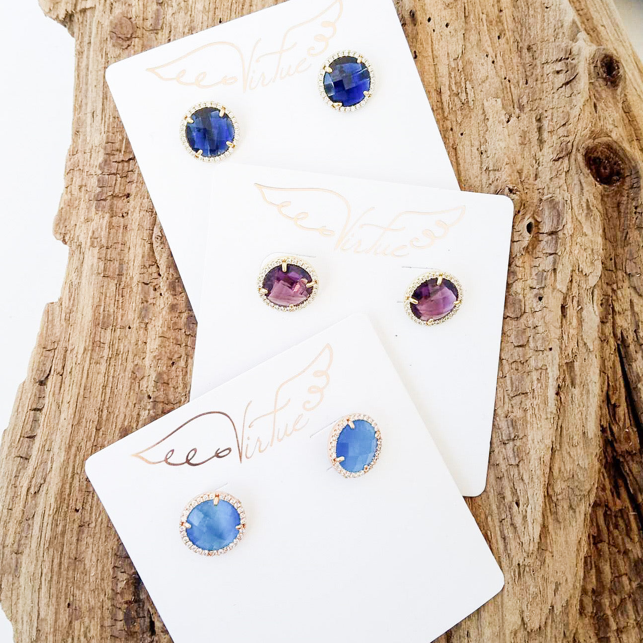 Gemstone CZ Stud