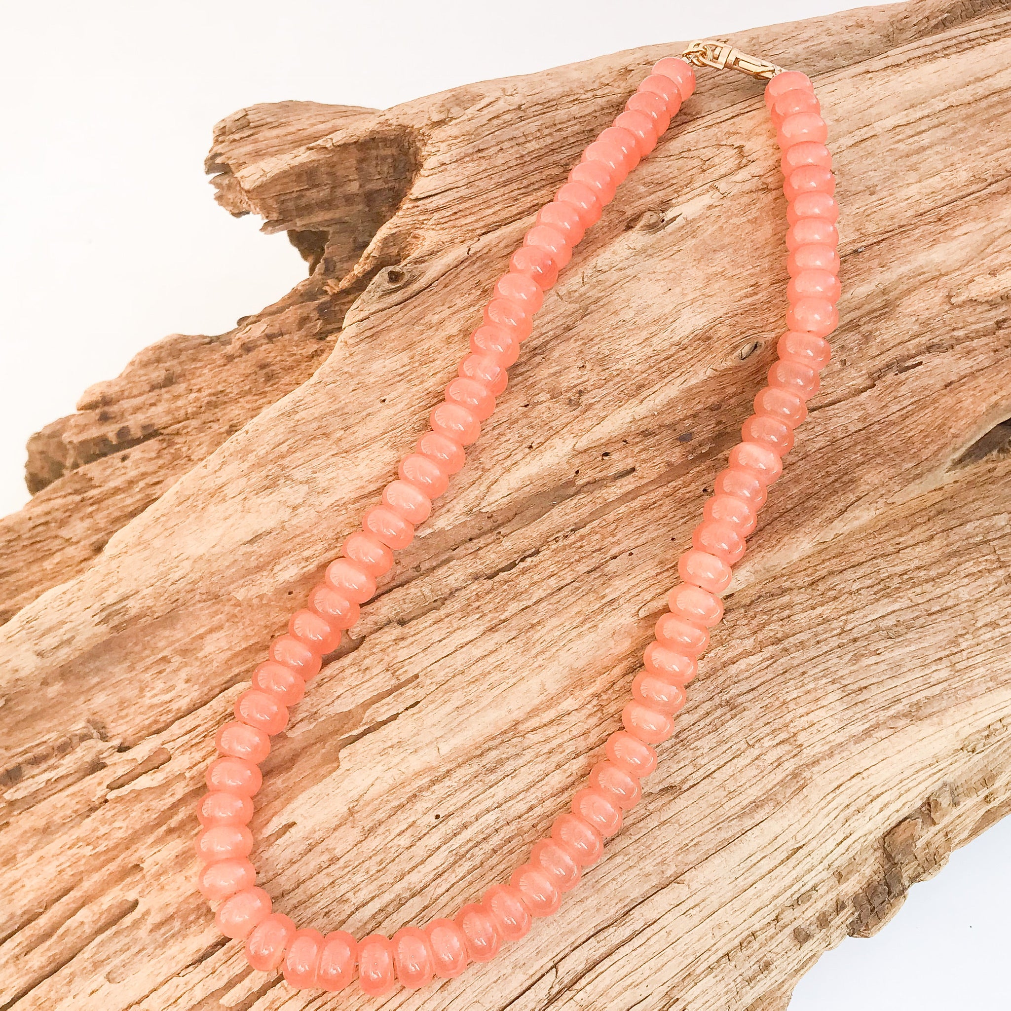 Rondelle Gemstone Layering Necklace 18”