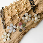 Wildflower on Etched Chain