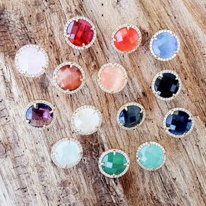 Gemstone CZ Stud