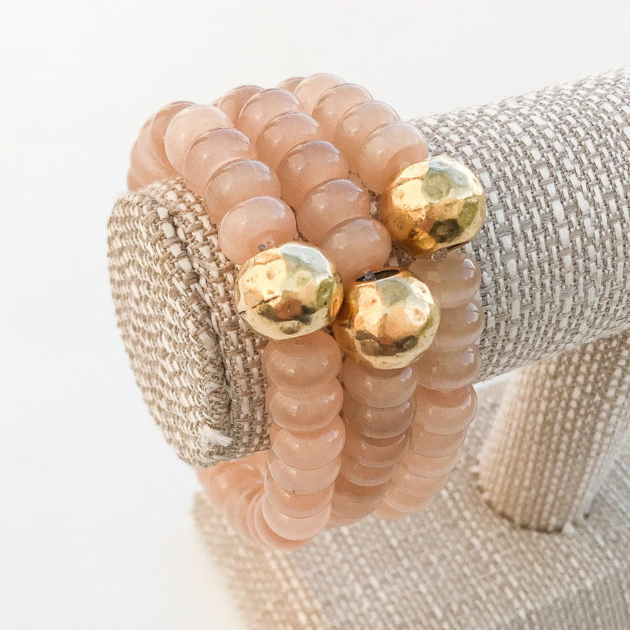 Rondelle Gemstone Ball Bracelet