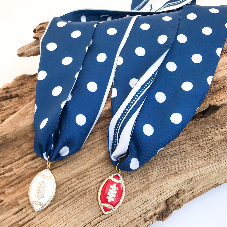 Football on Scarf Necklace