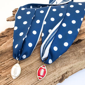 Football on Scarf Necklace