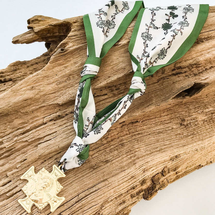 St Ben on Scarf Necklace