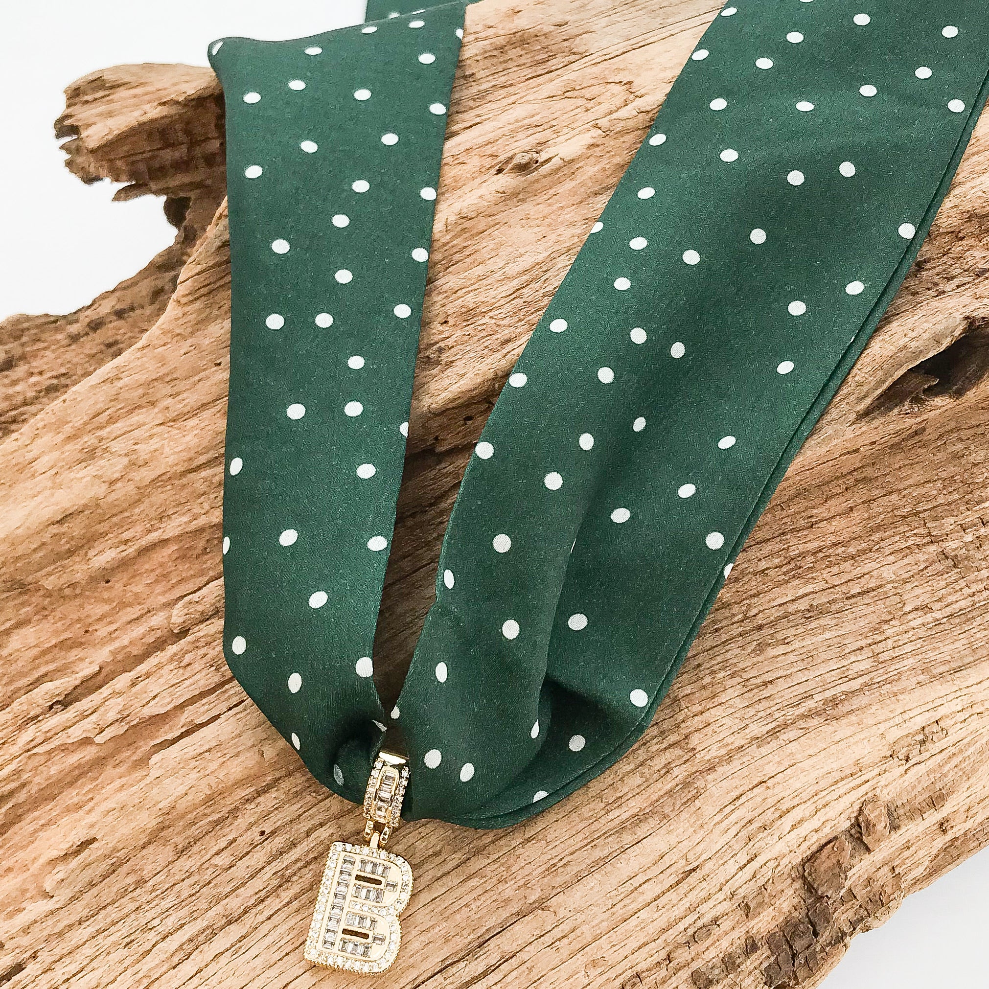 Rhinestone Monogram on Scarf