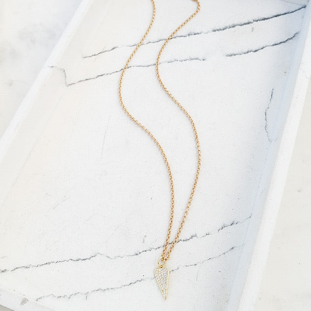 Small Chain w/ Dagger Heart 16”