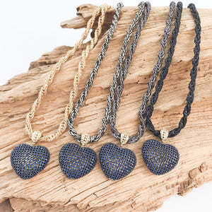 Filigree Heart on Lg Twisted Rope