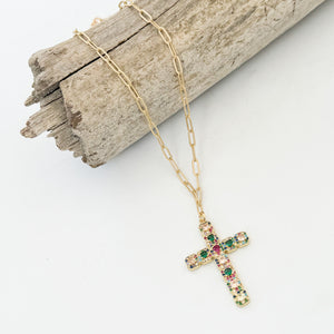 Multicolor Cross on Small 19” Paperclip