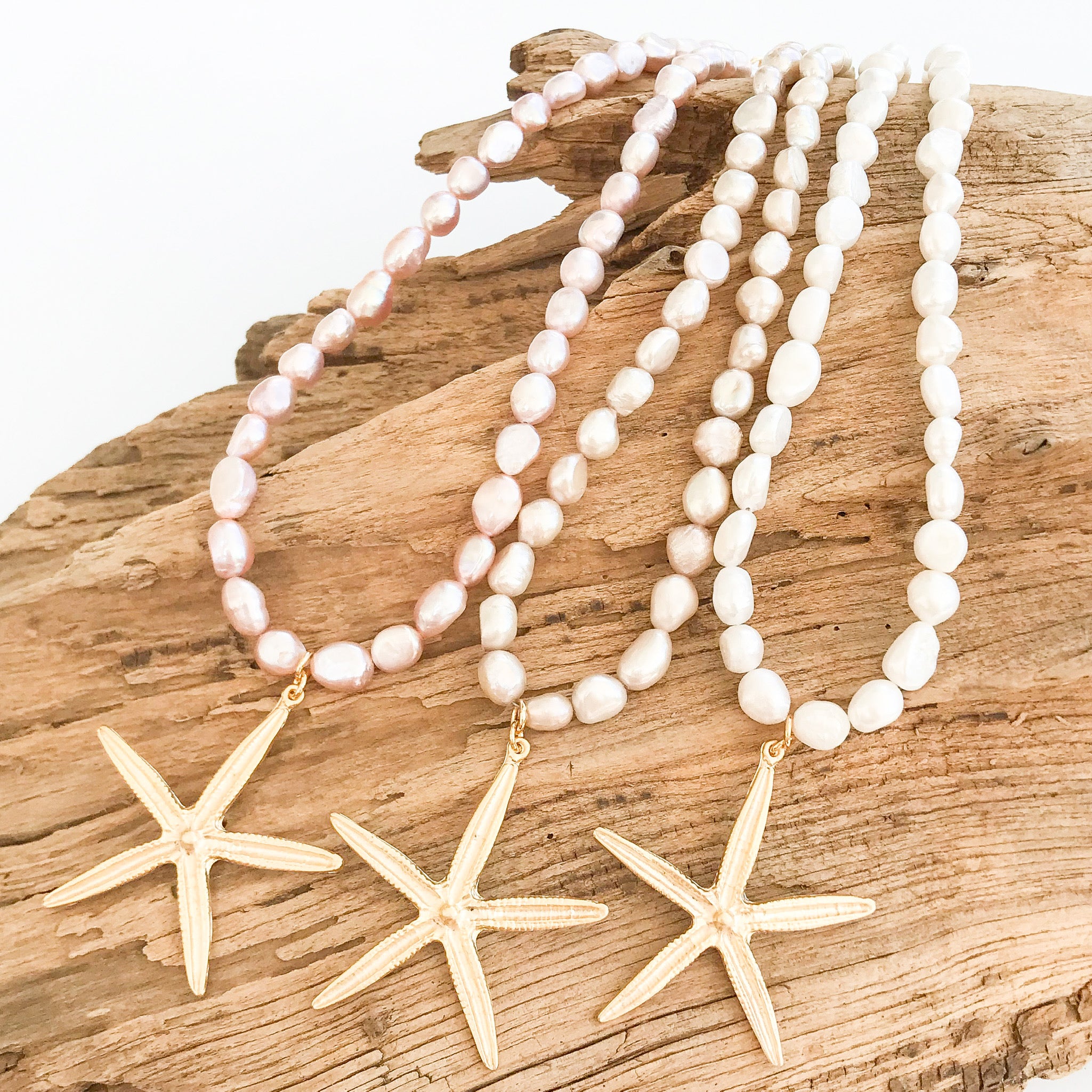 Starfish on Freshwater Pearls