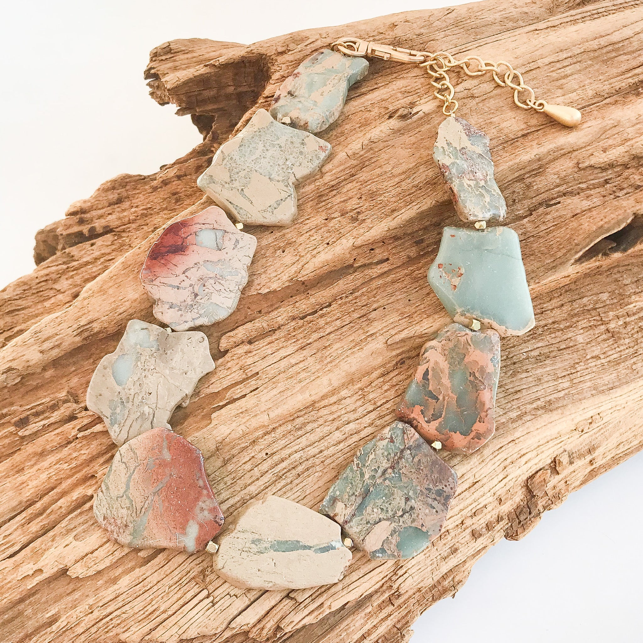 Gemstone Slab Necklace