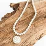 Soccer Ball on Gemstone Necklace