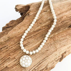 Soccer Ball on Gemstone Necklace