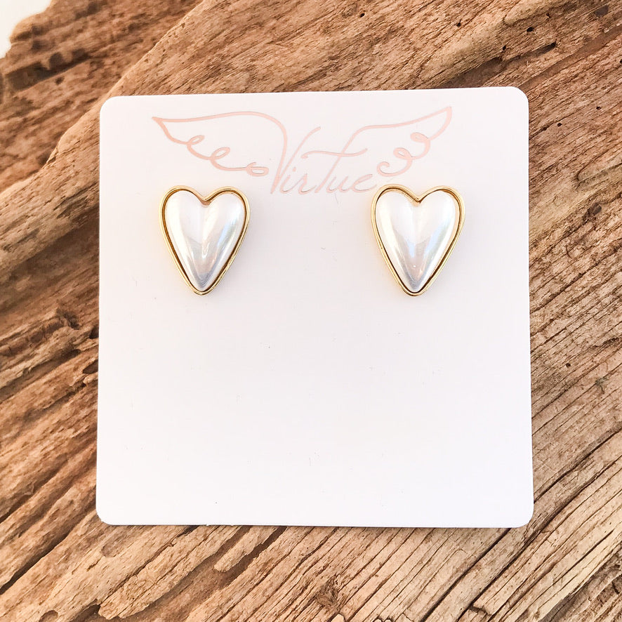 Long Puff Pearl Earrings