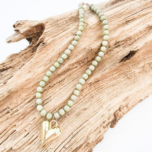 Puffy Heart on 8MM Necklace