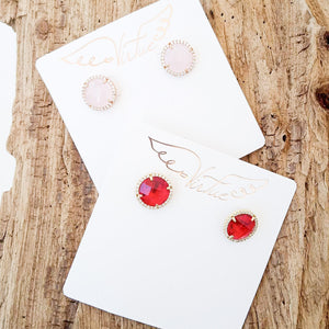 Gemstone CZ Stud