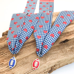 Football on Scarf Necklace