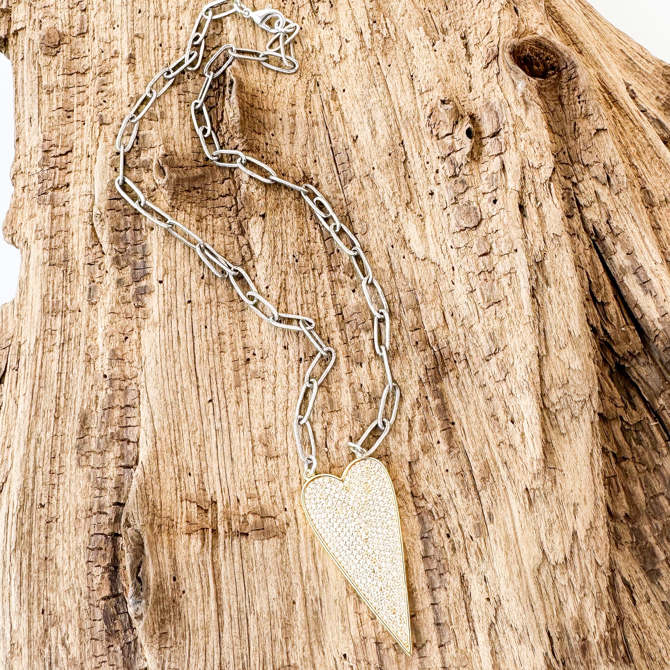 Dagger Heart on Large Paperclip