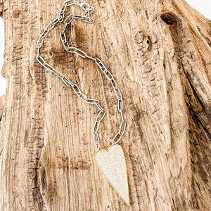 Dagger Heart on Large Paperclip