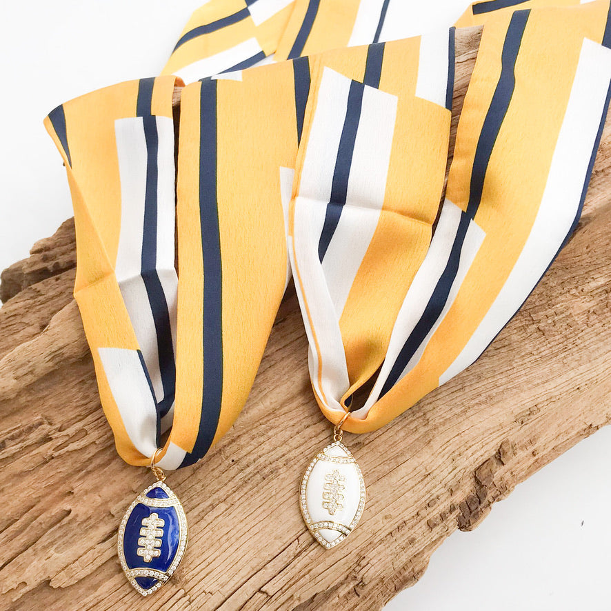 Football on Scarf Necklace