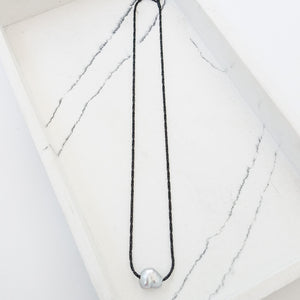 Petite Rope Chain 16” w/ Mini Pearl