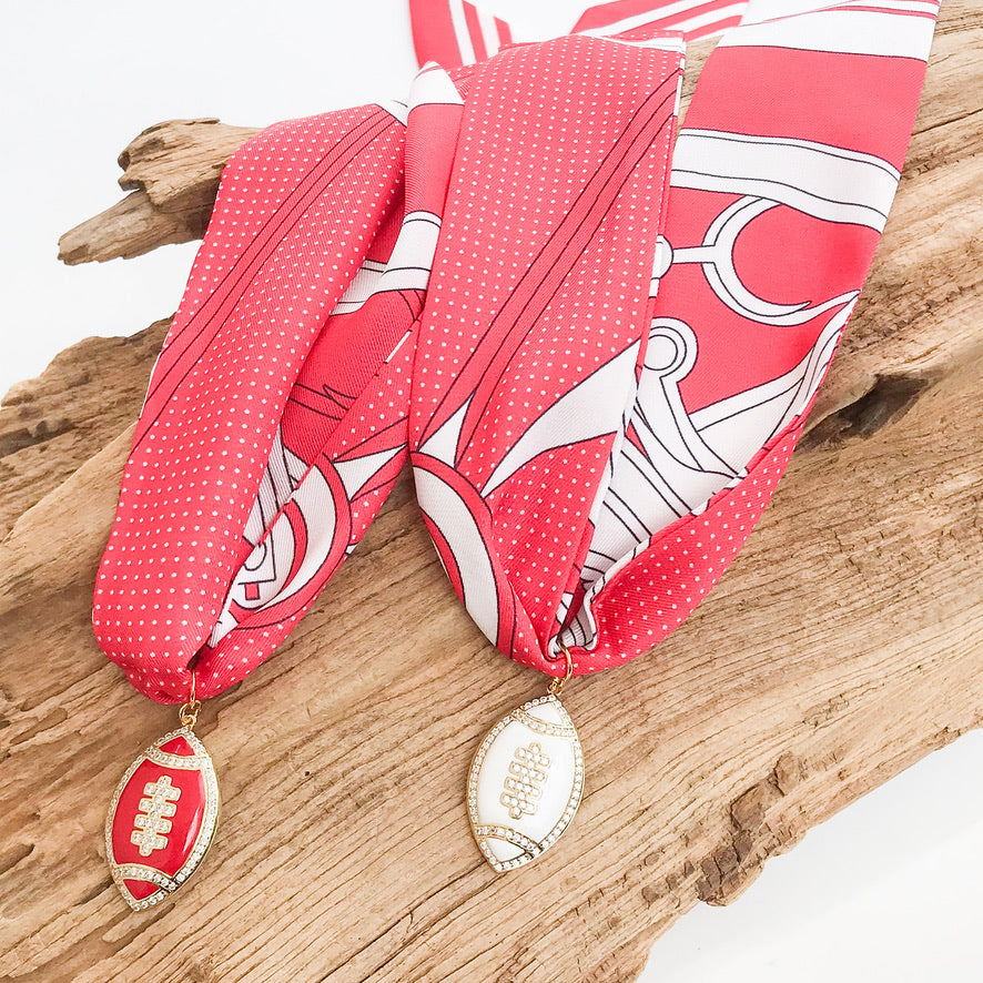 Football on Scarf Necklace