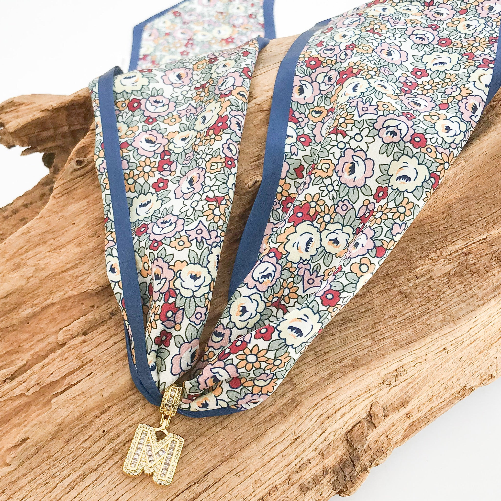Rhinestone Monogram on Scarf
