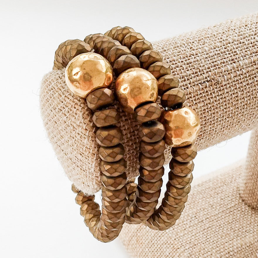 Rondelle Gemstone Ball Bracelet