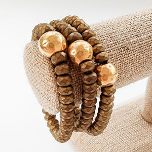 Rondelle Gemstone Ball Bracelet
