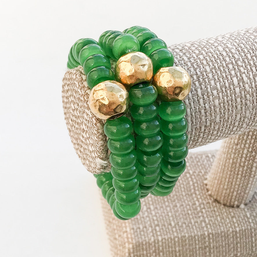 Rondelle Gemstone Ball Bracelet